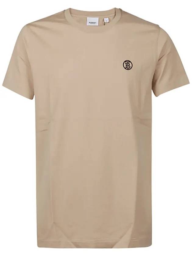 TB Monogram Embroidered Short Sleeve T-Shirt Beige - BURBERRY - BALAAN 2