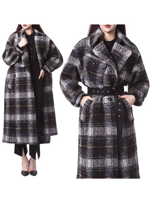 Etoile LAURIE wool check long coat MA1221 22A012E 02AN - ISABEL MARANT - BALAAN 1