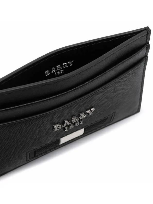 Metal Logo Card Wallet Black - BALLY - BALAAN 4