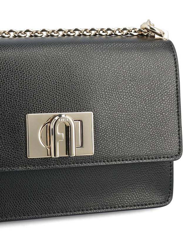 1927 leather gold-plated mini cross bag black - FURLA - BALAAN 5