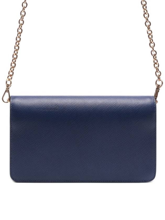 Monochrome Saffiano Leather Mini Bag Blueette - PRADA - BALAAN 5