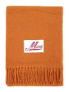 Logo Patch Knit Alpaca Muffler Orange - MARNI - BALAAN 1