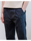 One tuck linen cotton pantsINDIGO BLUE - BLACKBROWN - BALAAN 3