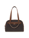 Logo Print Chain Shoulder Bag Brown - MICHAEL KORS - BALAAN 1