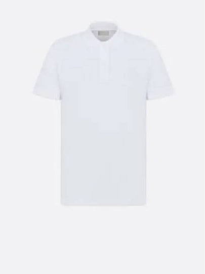 CD Icon Cotton Polo Shirt White - DIOR - BALAAN 2