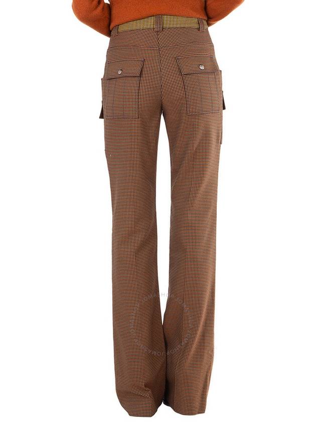 Chloe Ladies In Houndstooth Cotton Wool High-rise Flared Trousers, Brand Size 36 (US Size 4) - CHLOE - BALAAN 2