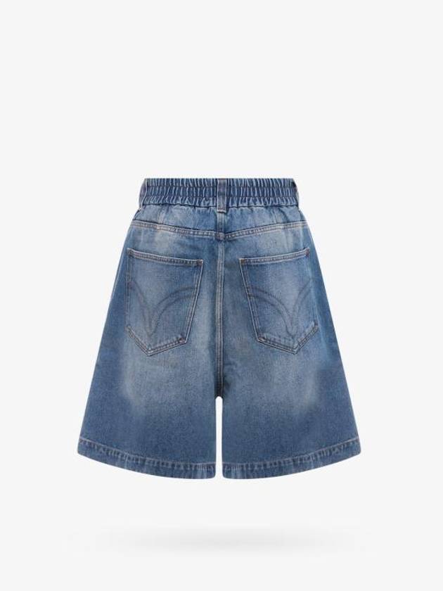 Wide Leg Denim Bermuda Shorts Blue - AMI - BALAAN 3