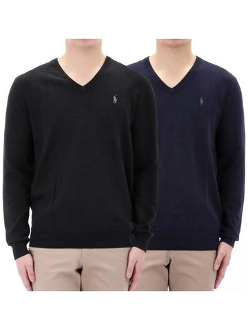 V neck knit sweater 2 types 710670789 - POLO RALPH LAUREN - BALAAN 1