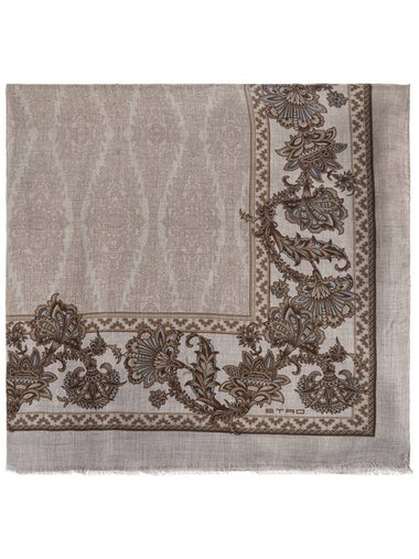 Etro Printed Shawl, Men's, Grey - ETRO - BALAAN 1