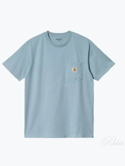 Pocket Short Sleeve T-Shirt Sky - CARHARTT WIP - BALAAN 2