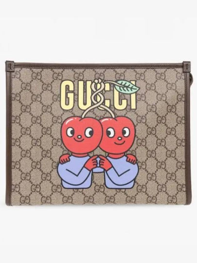 GG Supreme Clutch Bag Beige - GUCCI - BALAAN 2