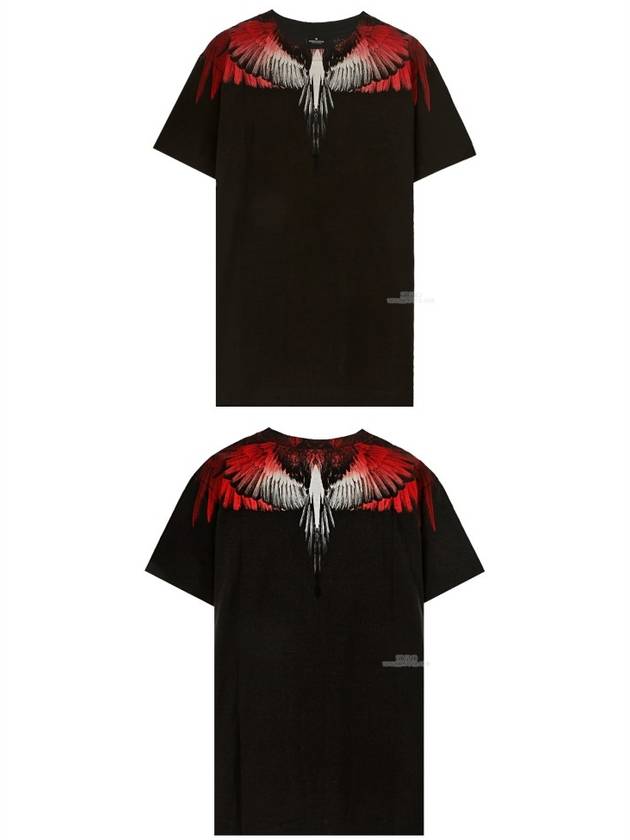 Double Wing Print Short Sleeve T-Shirt Khaki - MARCELO BURLON - BALAAN 6