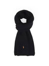 Pony embroidery knit wool muffler black - POLO RALPH LAUREN - BALAAN 3