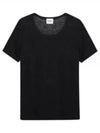 Kiliann Linen Short Sleeve T-Shirt Black - ISABEL MARANT - BALAAN 2