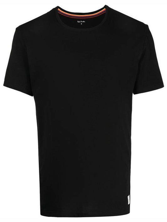 Logo Crew Neck Short Sleeve T-Shirt Black - PAUL SMITH - BALAAN 1