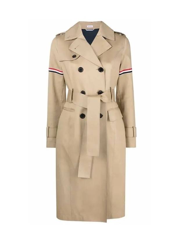 Raw Edge Macintosh Armband High Armhole Trench Beige - THOM BROWNE - BALAAN 2