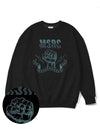 Punchline Jade Green Overfit Sweatshirt Black - MONSTER REPUBLIC - BALAAN 2