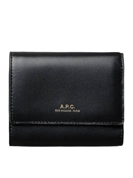 Royce Small Compact Half Wallet Black - A.P.C. - BALAAN 1