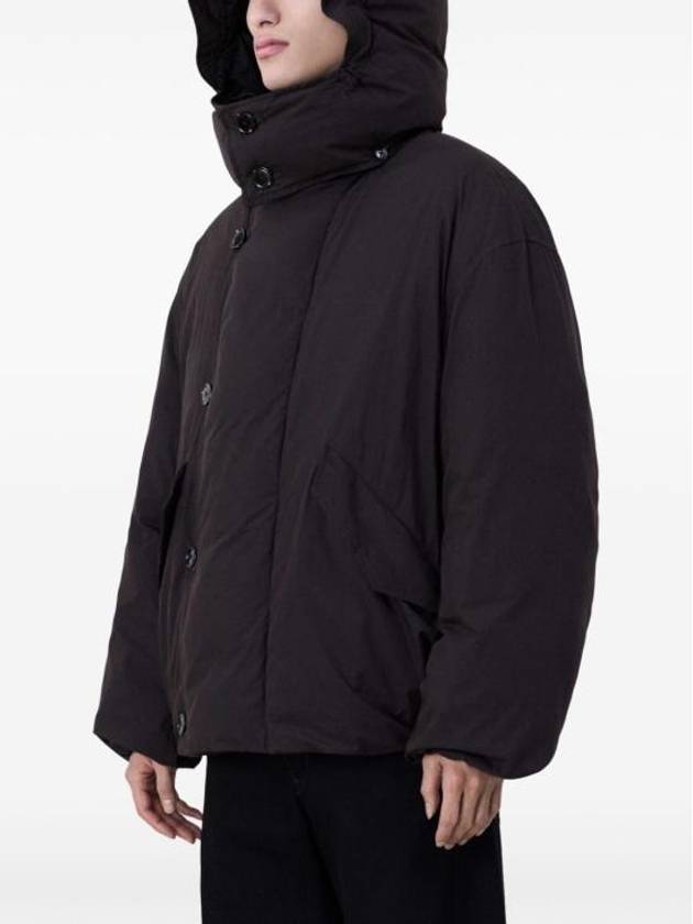 Hooded Puffer Padding Espresso - LEMAIRE - BALAAN 4