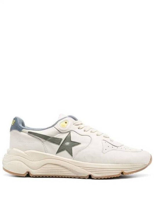 Men's Star Patch Running Low Top Sneakers White Green - GOLDEN GOOSE - BALAAN 2