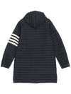 Men's 4 Bar Hooded Padding Navy - THOM BROWNE - BALAAN 3