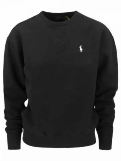 Embroidered Logo Pony Fleece Sweatshirt Black - POLO RALPH LAUREN - BALAAN 2