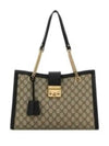 GG Padlock Supreme Medium Shoulder Bag Black Beige - GUCCI - BALAAN 2