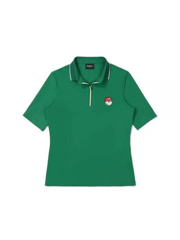 Bucket Polo T-Shirt GREEN WOMAN M3222PTS14GRN - MALBON GOLF - BALAAN 1