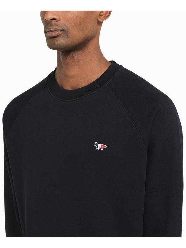 Tricolor Fox Patch Sweatshirt Dark Navy - MAISON KITSUNE - BALAAN 7