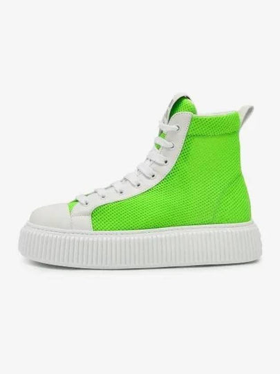 Fabric High Top Sneakers Green - MIU MIU - BALAAN 2