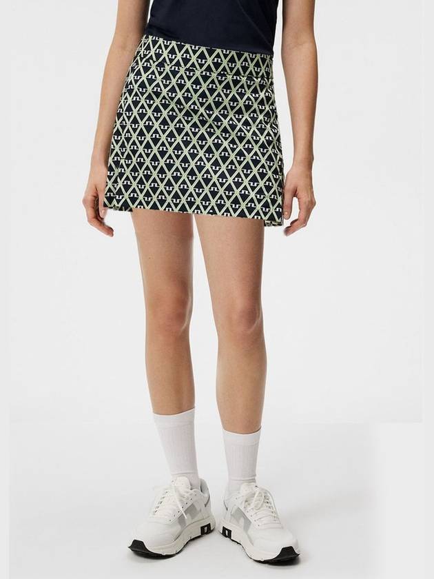 Women s Amelie Print Golf Skirt Geo Navy GWSD09352 O500 - J.LINDEBERG - BALAAN 2