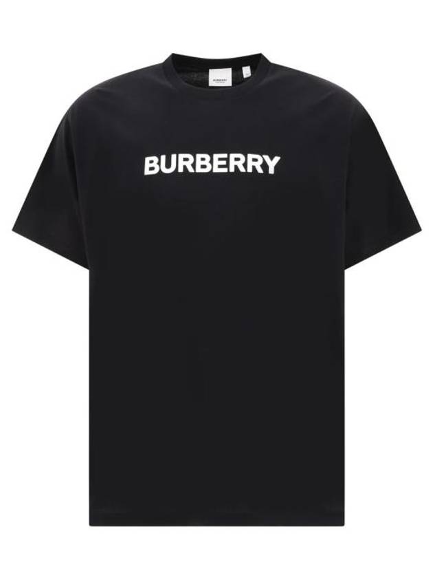 Logo Print Cotton Short Sleeve T-Shirt Black - BURBERRY - BALAAN 2