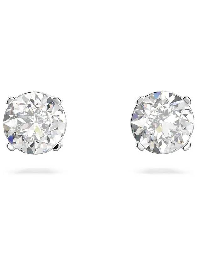 Stilla Attract Round Cut Stud Earrings Silver - SWAROVSKI - BALAAN 2