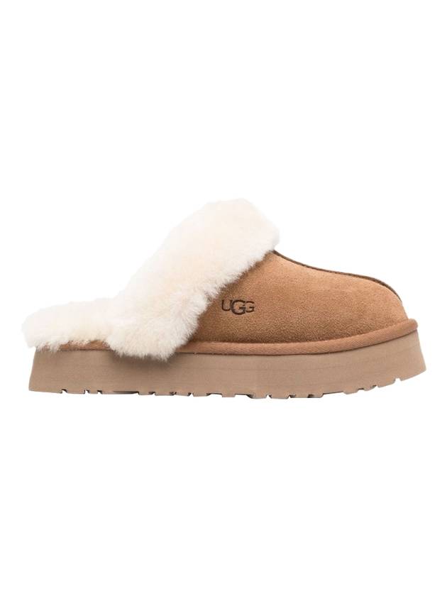 Women's Diskett Fleece Platform Slippers Brown - UGG - BALAAN.