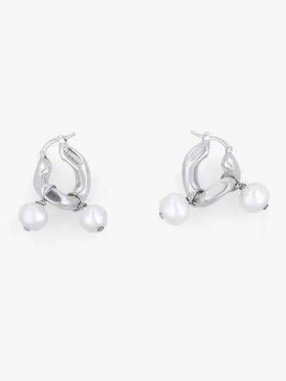 Pearl Drop Earrings Silver - JIL SANDER - BALAAN 2