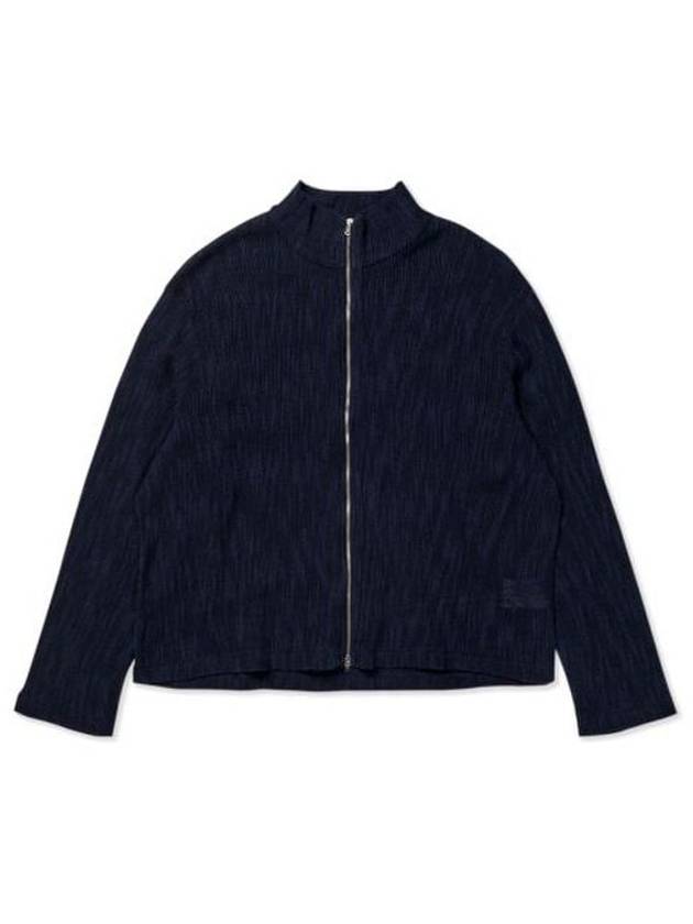 Men's Shrunken Full Zip Polo Zip-Up Cardigan Navy - OUR LEGACY - BALAAN 2