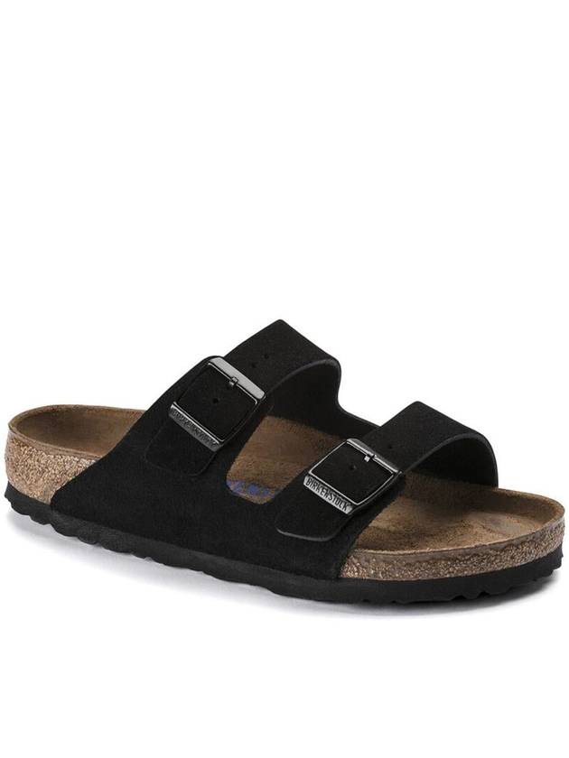 Arizona Soft Suede Slippers Black - BIRKENSTOCK - BALAAN 2