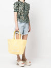 Yenky Embroidered Logo Shopper Tote Bag Yellow - ISABEL MARANT - BALAAN 7