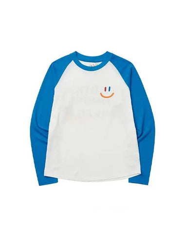 LaLa Raglan Long Sleeve T-Shirt Blue - LALA SMILE - BALAAN 1