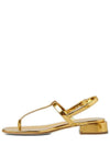 Metallic Leather Sandals Gold - BURBERRY - BALAAN 3