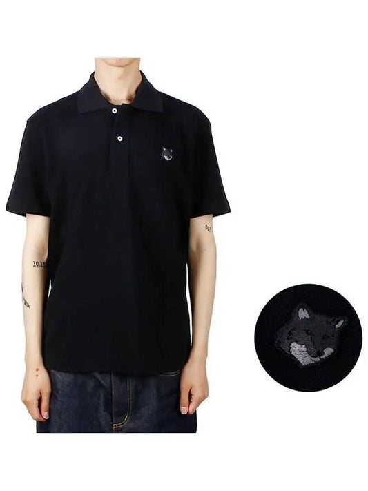 Bold Fox Head Patch Comfort Polo Shirt Black - MAISON KITSUNE - BALAAN 2