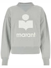 MOBY Velvet Logo Sweatshirt Light Blue Ecourt SW0003FA A1M07E LUEC - ISABEL MARANT - BALAAN 2