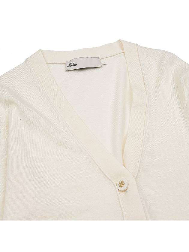 Simone Knit Cardigan Ivory - TORY BURCH - BALAAN 4