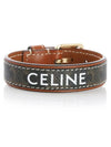 Triomphe Canvas Leather Bracelet Gold Tan - CELINE - BALAAN 1