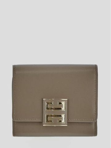 4G Logo Half Wallet Brown - GIVENCHY - BALAAN 1