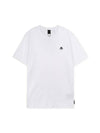 Satellite Logo Crew Neck Short Sleeve T-Shirt White - MOOSE KNUCKLES - BALAAN 1