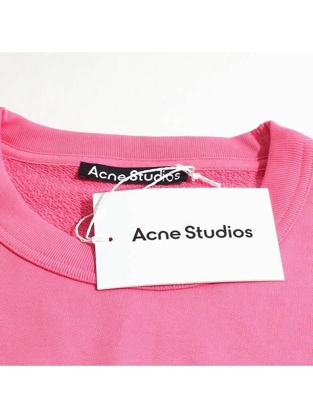 Logo Patch Regular Fit Crew Neck Sweatshirt Pink - ACNE STUDIOS - BALAAN 6