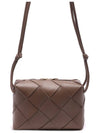 Cassette Intrecciato Small Cross Bag Brown - BOTTEGA VENETA - BALAAN 5