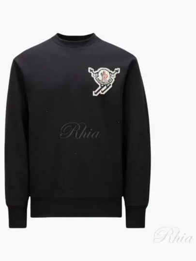 ski patch sweatshirt black - MONCLER - BALAAN 2