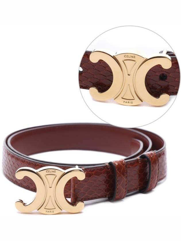 Medium Triomphe Python Belt Tan - CELINE - BALAAN 2